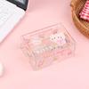 Hello Kitty Storage Box Cute Acrylic Flip Desktop Storage Box Dust-Proof Ornaments Removable Home Decora