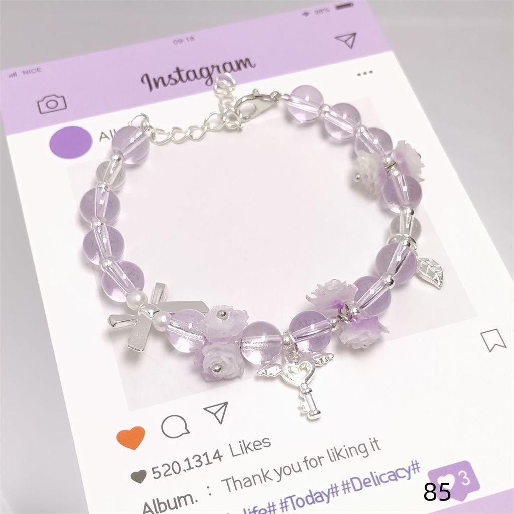 Mori Style Mermaid Crystal Bracelet - Sweet, Versatile Design for Women, Students, and Best Friends.
