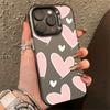 Luxury Love Heart Silver Phone Case For Samsung Galaxy S25 S24 Ultra  S23 S22 FE S21 S20 Ultra Plus FE A25 A35 A55 5G Cover