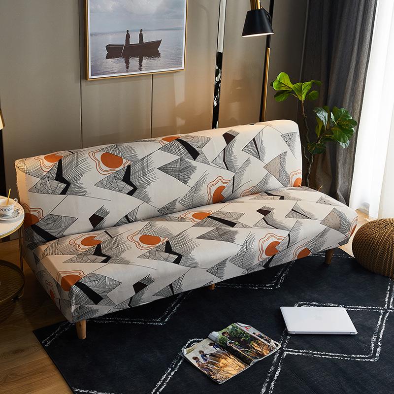 Elastic Dustproof Foldable Armless Sofa Bed Cover