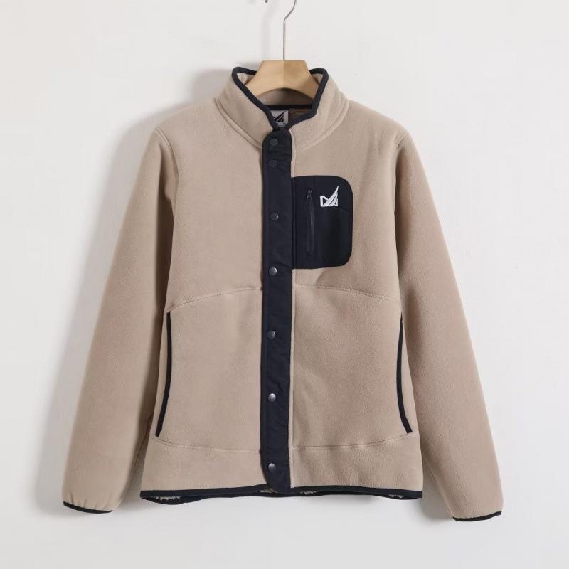 Herren Winter Patchwork Stehkragen Fleece Sweatshirt, 600g beidseitig verdickt.