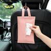 Car Tissue Holder for Dispenser with Woven Visor Hanging Napkin Pattern Universal Armrest