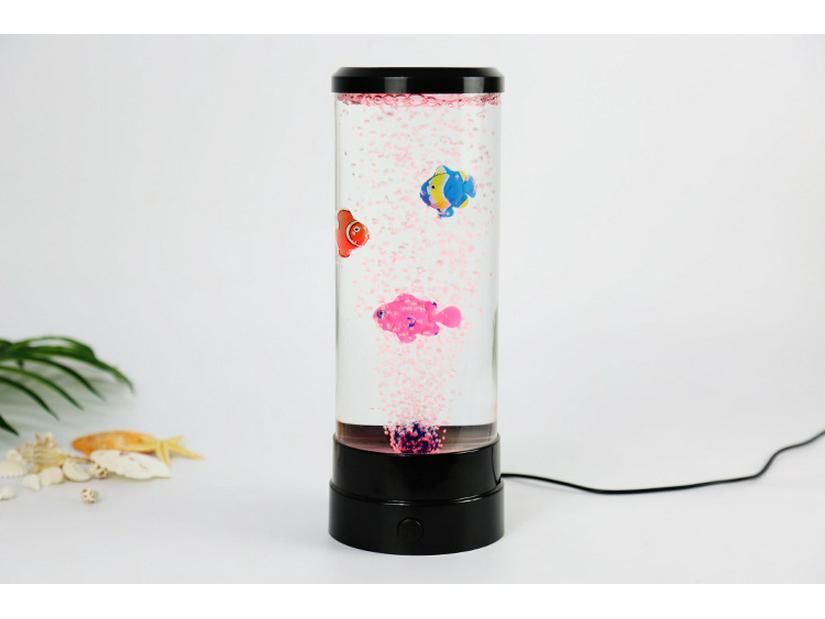 Color-Changing LED Night Light: Bubble Cylinder Fish Tank for Home Decor