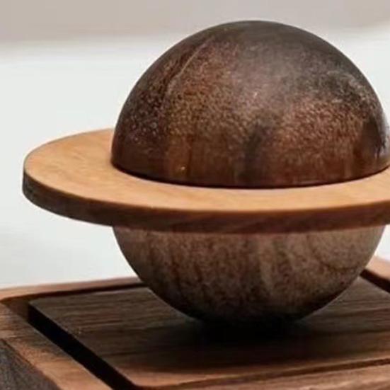 Walnut Wood Planetary Diffuser Handcrafted Aromatherapy Decor for Home Car Essential Oil-Free Wooden Gifts