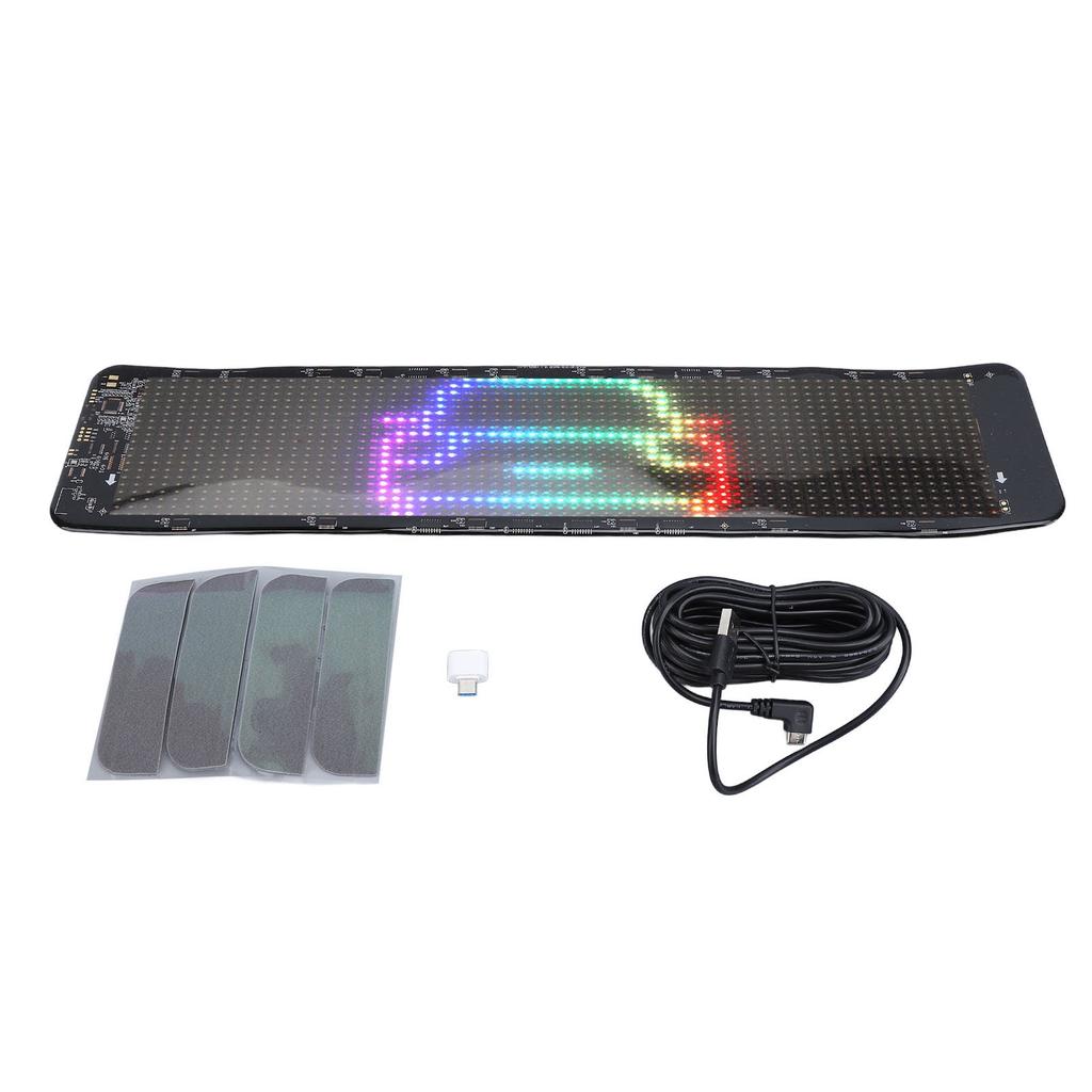 LED-bilskylt Bluetooth-styrning Anpassad text Mönster Animation USB 5V Flexibel Programmerbar LED-rullande skylt för husbil