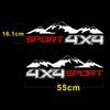 2pc biały 4X4 Mountain Car Sticker Graphic Vinyl dla JEEP Pickup D-MAX Navara Truck naklejka SUV!