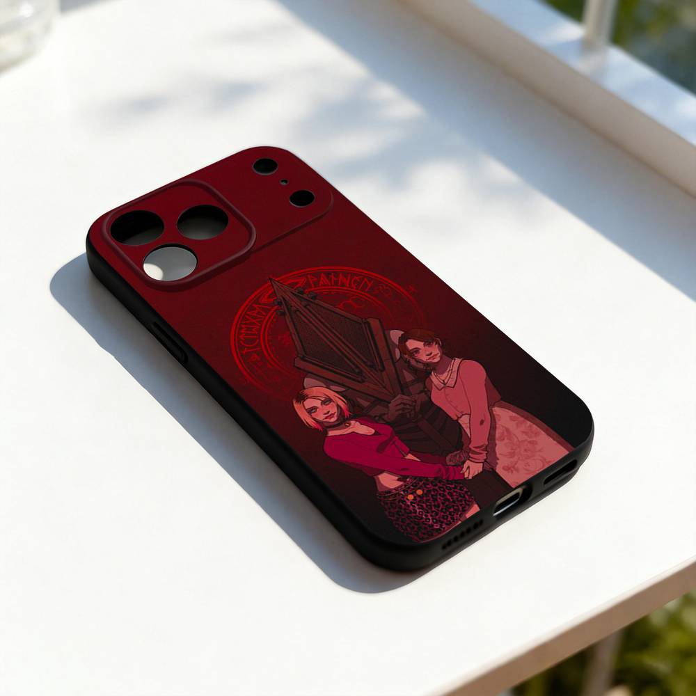 

Horror Games Silent Hill Cool Phone Case For iPhone 17,16,15,14,13,12,11,Pro,Max,Plus,E,SE4,Air,Mini Black Precise Hole Matching iPhone17air