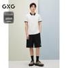 GXG Men's Casual Two-Tone Lapel Polo Shirt
