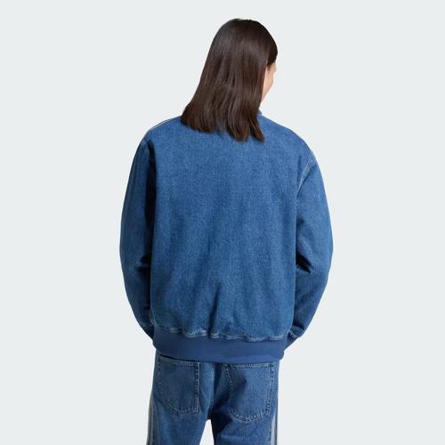 adidas Originals Adicolor Denim Firebird Track Top Jacket JC6233 Men's Blue