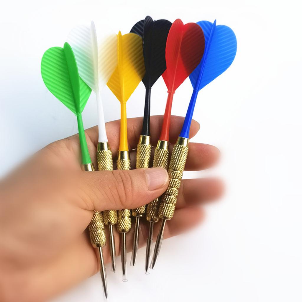 6 Pcs Steel Tip Darts Replacement Hard Steel Needle Practice Darts Professional Metal Darts Dartboard Accessories
