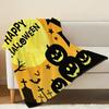 Lightweight Thin Flannel Blanket Versatile Halloween & Christmas Themed, Soft Cozy Home Decor for Relax, Portable for Car