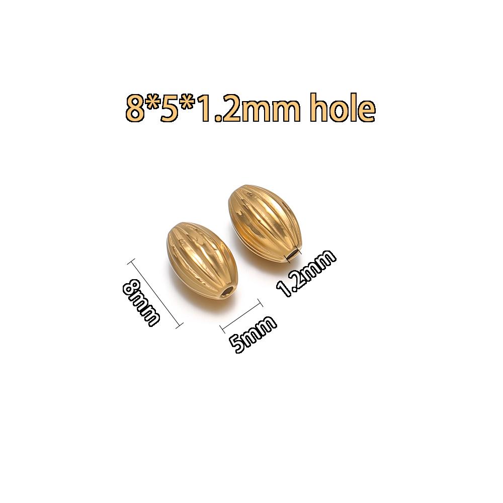 20Pcs Stainless Steel Flower Bead Loose Spacer Tube 8mm Beads for DIY Jewelry Making Bracelet Making Necklace Wholesale Findings