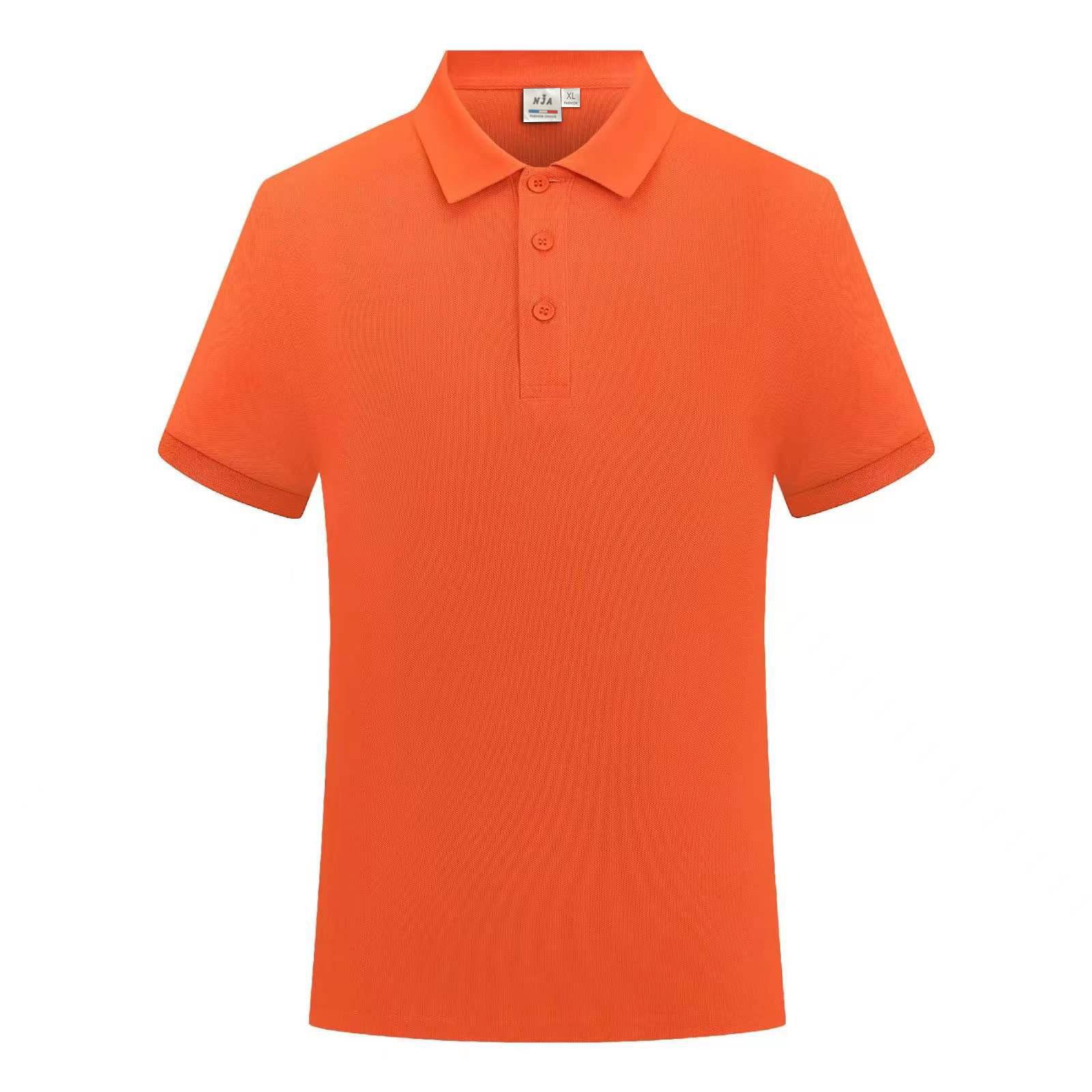 

Хлопковая футболка-поло с коротким рукавом и лацканами XXXXL оранжевый