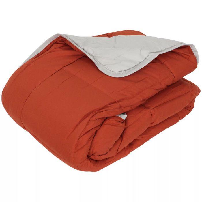 Couette chaude Bicolore Gamme Microfibre "Cocoon Non feu - Norme NF EN ISO 12952" toutes dimensions Toison d'or - Cocoon Gingembre G