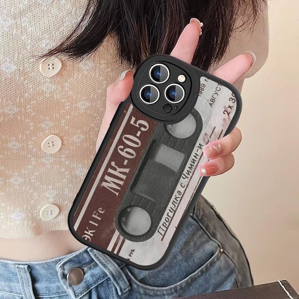 Vintage Cassette Tape Phone Case Hard Leather For IPhone 16 15 14 13 12 Mini 11 14 Pro Max Xs X Xr 7 8 Plus Fundas
