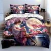 "Cherry Blossom Moonlit Decor Set" Bedding Set with 1 Duvet Cover 2 Pillowcases Single Double King Queen, Gift