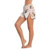 Women Animal Print Side Velcro Closure Easy Open Post Surgery Recovery Care Shorts No Pockets Comfortable Fit Elastic Waistband