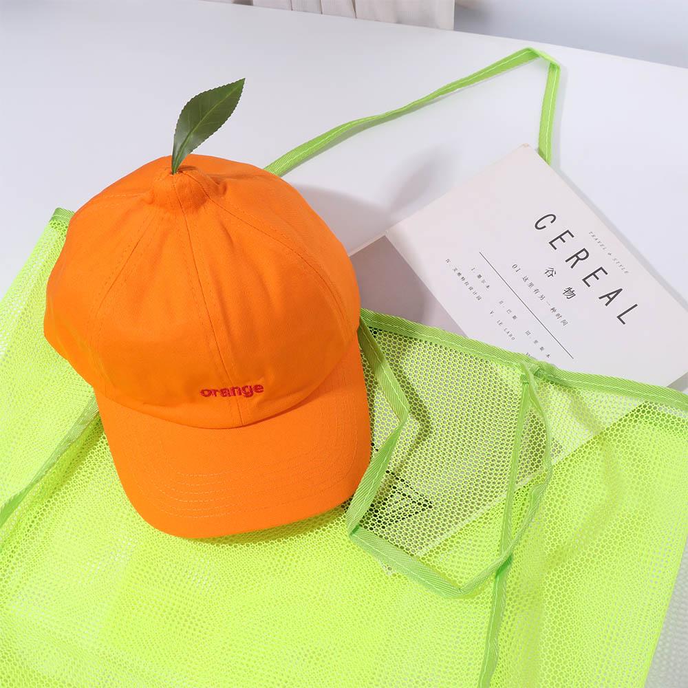 Peaked Embroidered Letter Hat Cotton Creative Orange Cap Orange Baseball Cap  Men