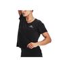 Under Armour Letter Logo Print Quick-Dry Pullover T-Shirt Women Tops Black 1365683-001