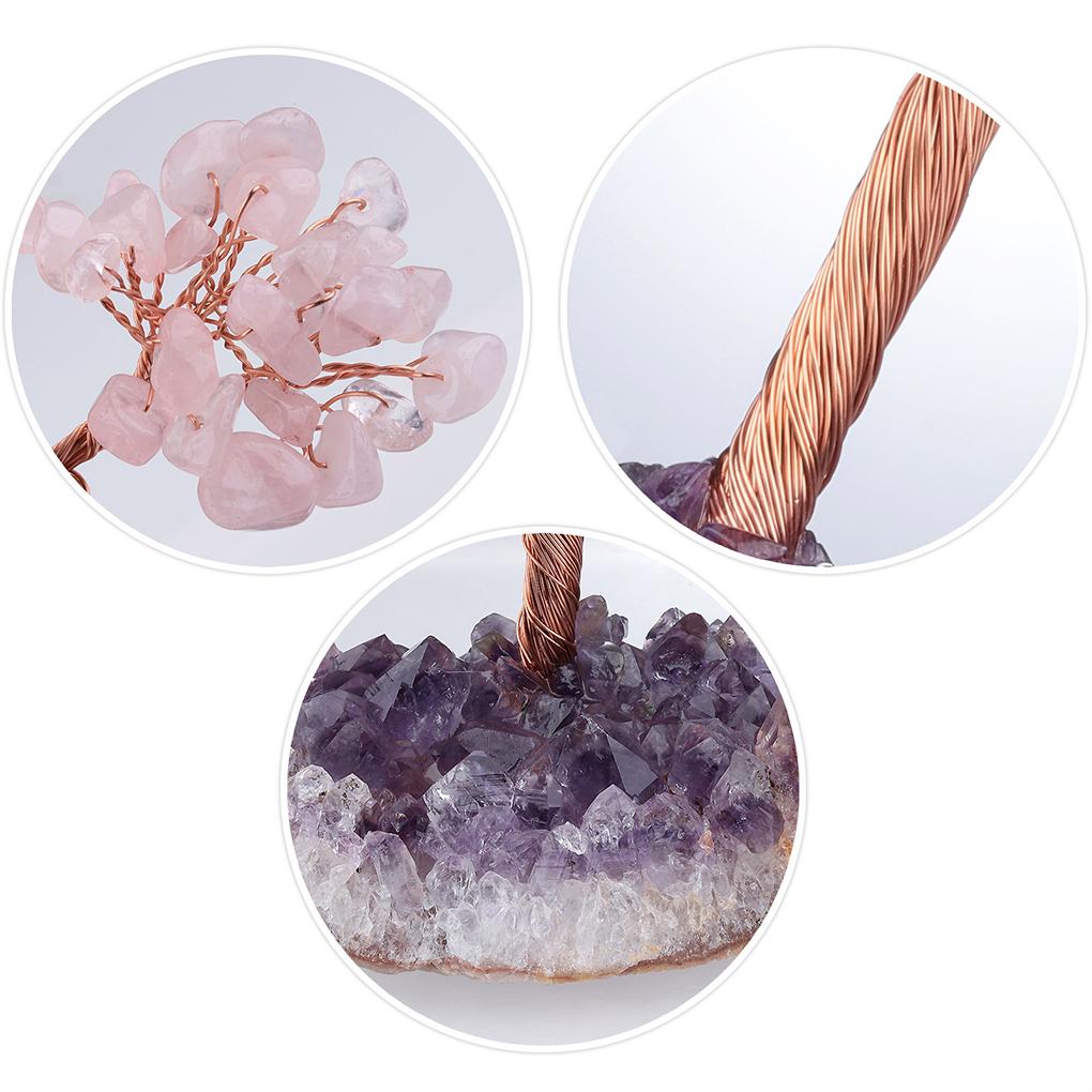 Crystal Stone Money Tree Home Decor With Copper Wire Base Imitation Appearance Crystal Stone Tree