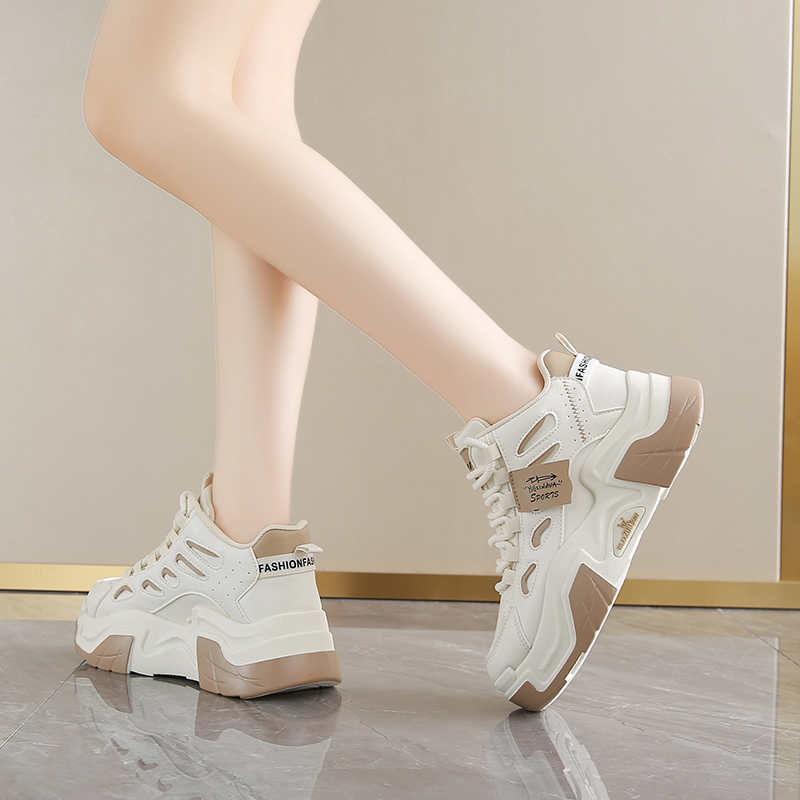 Fashion Khaki Without Heels Beige Woman Boot Running Sports Shoes For Womens Training Sneakers Beskete Sunny Popular