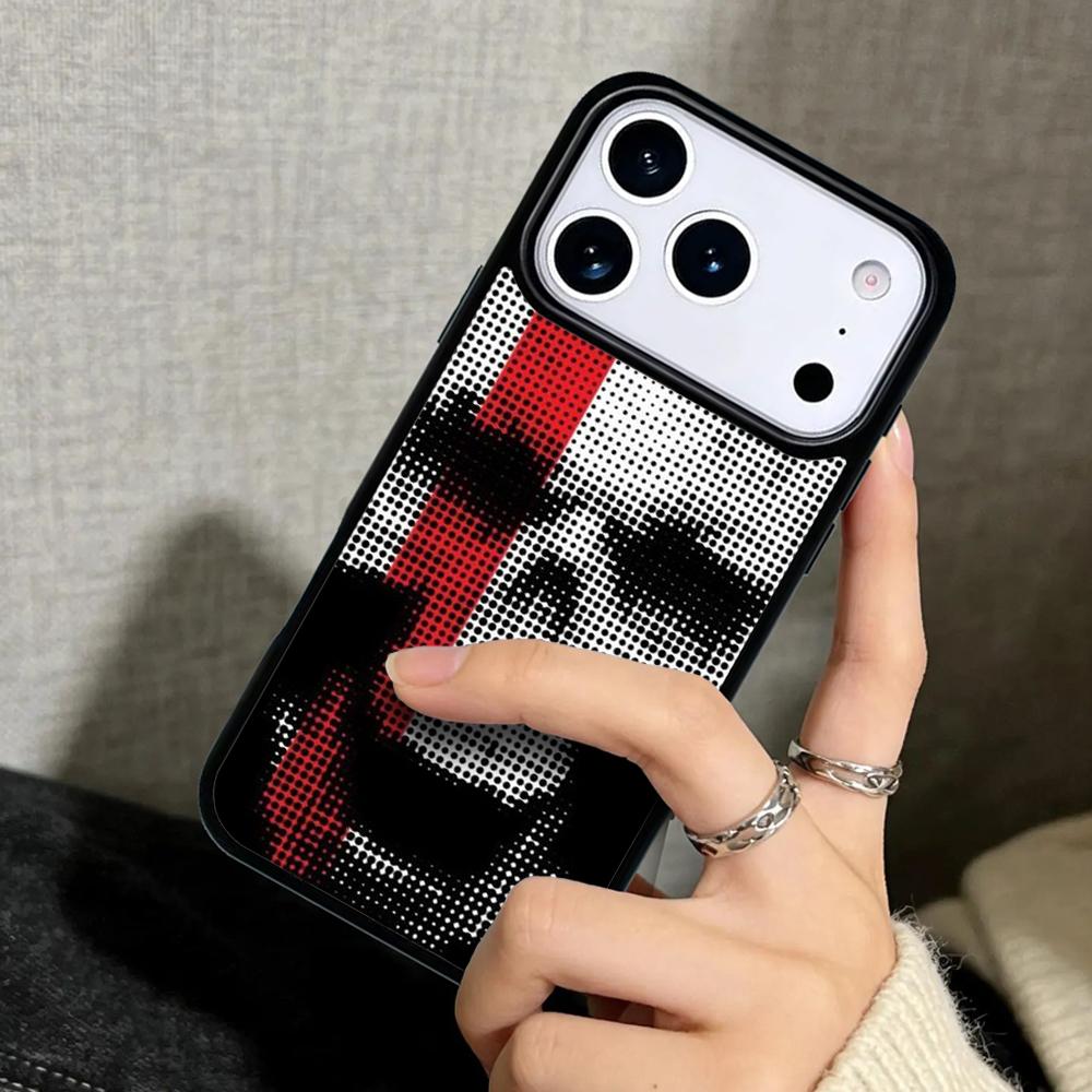 Capa Case for iPhone 17 Air 16 Pro Max 15 Plus 11 13 Mini 14 12 Back Phone Cover Stripe Skull