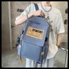 Backpack Pattern Letter Stylish Street Style Men Nylon High Schoolbag Capacity