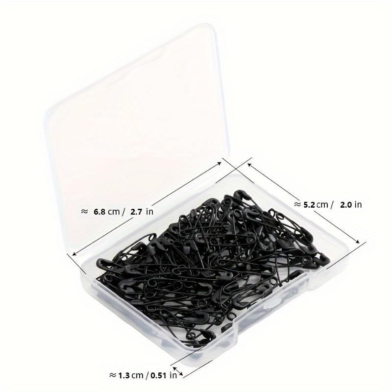 120pcs Durable Black Safety Pins - Small & Multipurpose for Sewing, Quilting, Knitting, and DIY Projects, Sharp Metal Points, Secure Clasp