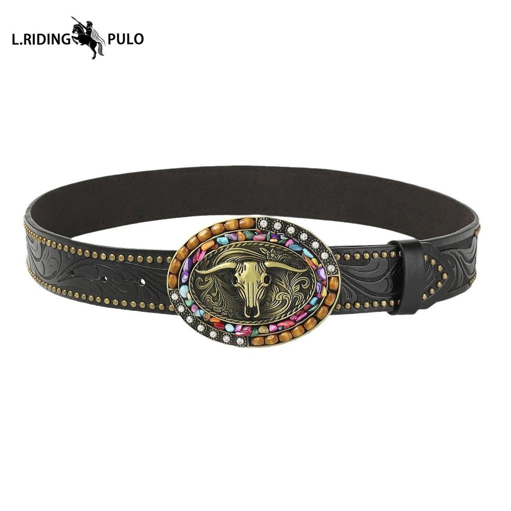 Bohemian Ethnic Style Belt Women's Fashion Retro Pattern Belt Men's High-end Women's Belt