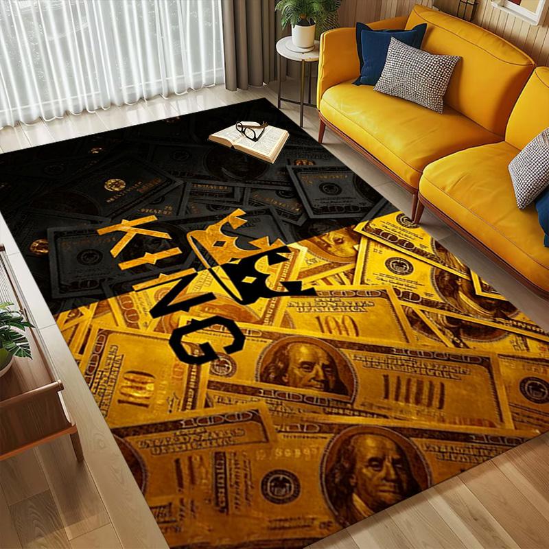 Money Living Room Nonslip Area Rug Soft Carpet For Bedroom Game Playroom Sofa Office Home Decor Doormat Christmas Gift C929449