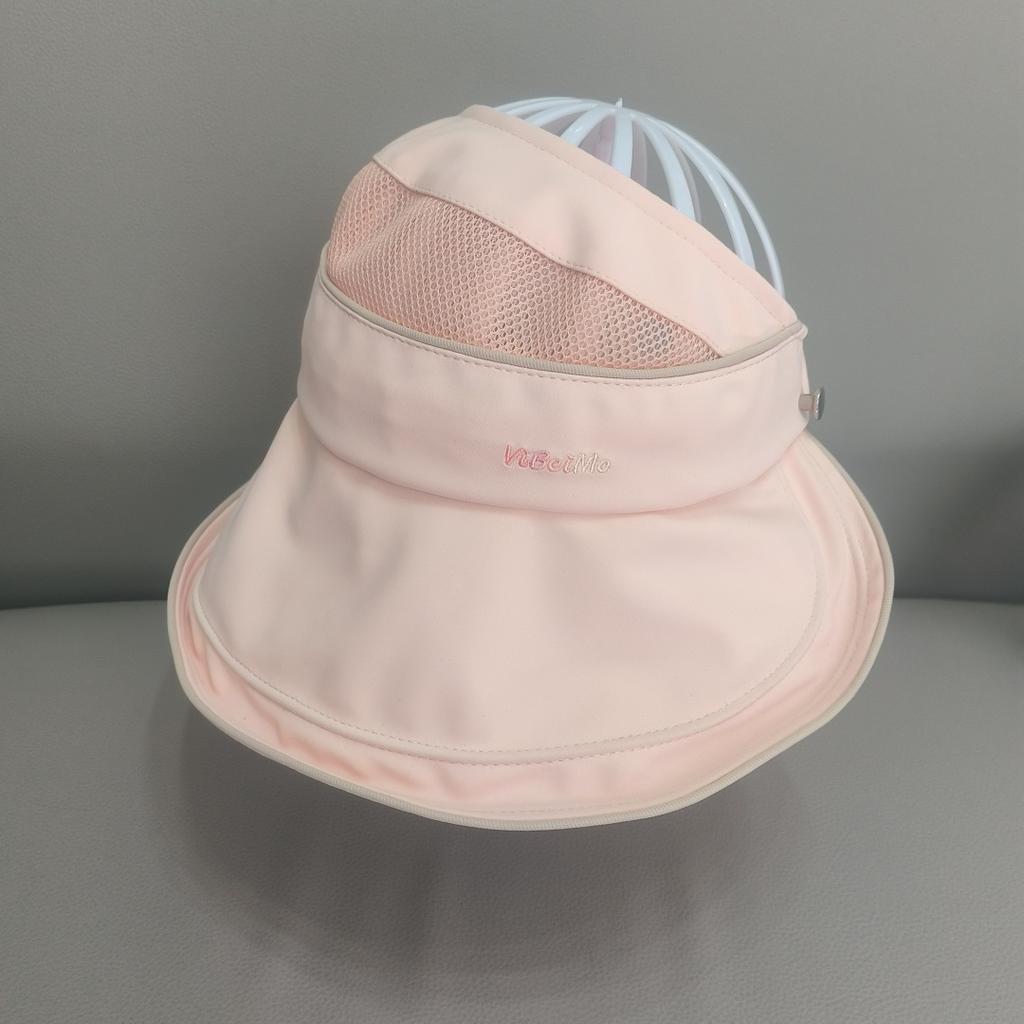 Empty top sun protection hat women's summer cold silk cool feeling large brim UV protection sun hat outdoor beach leisure versatile