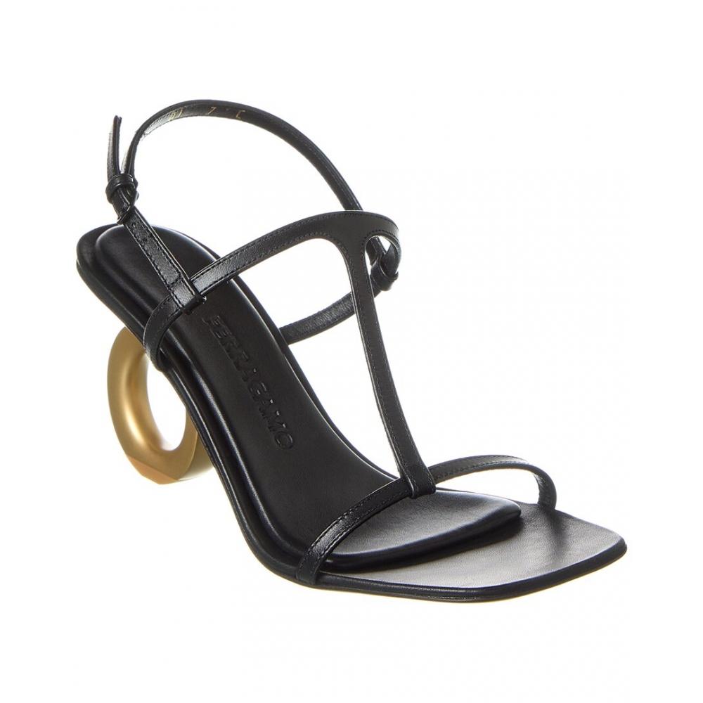 

Salvatore Ferragamo Ferragamo Elina Leather Sandal Black