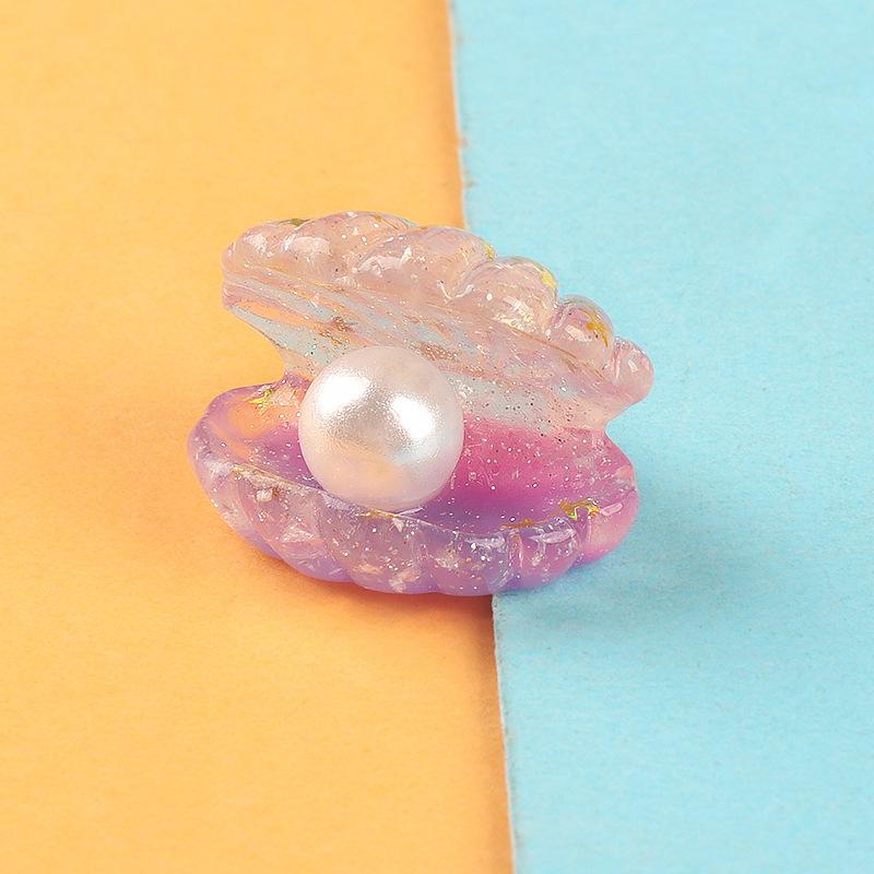 10 Adet Karanlıkta Parlayan Sevimli Üç Boyutlu Degrade Renkli Yıldız Payet Açık İnci Kabuk Gökkuşağı Kabuk Krem Tutkal Reçine Oyuncak