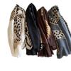 American Retro Leopard Shawl Women's Old Money Style Light Luxury New Temperament Scarf High-end Leopard Print Silk Scarf