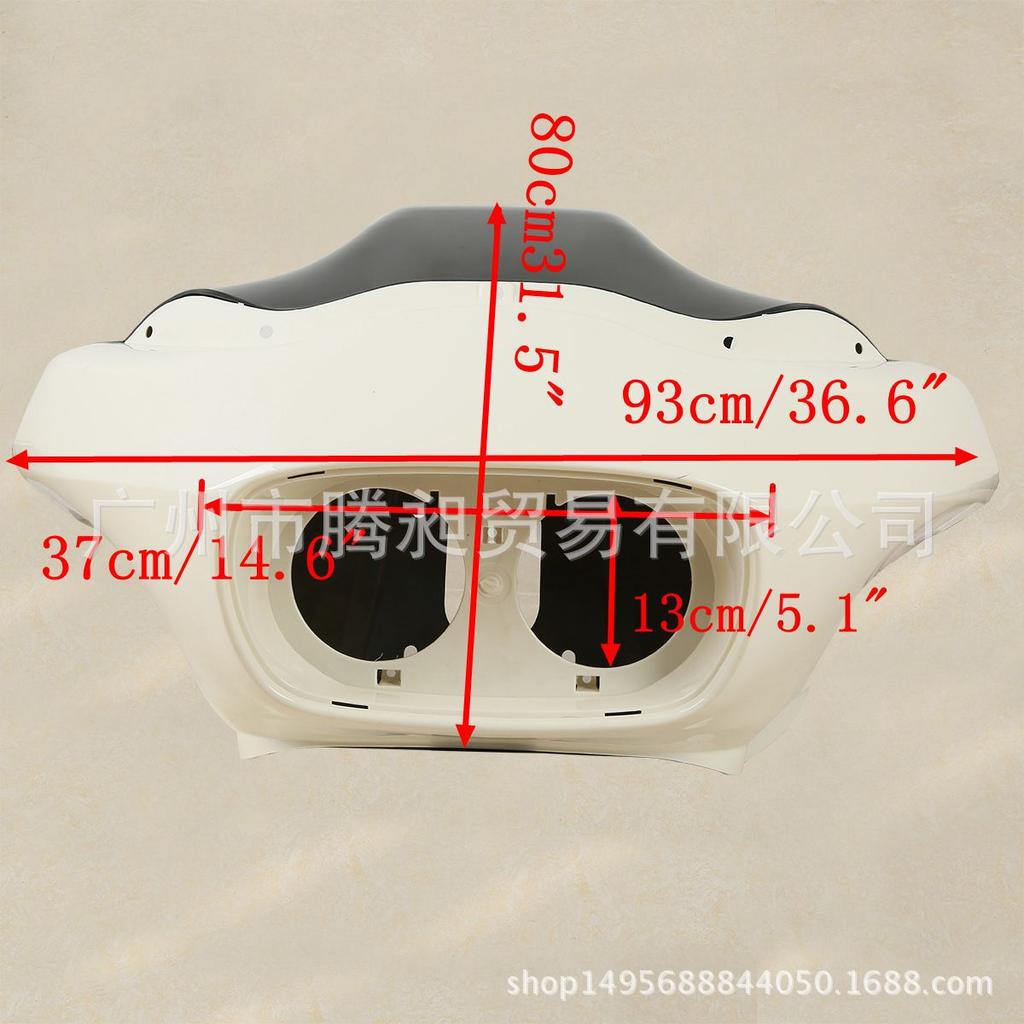 Dual Headlight Fairing Set & Gauge Cover for Harley Street Glide/Road Glide (1998-2013)