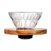 Coffee Dripper V60 Heat-Resistant Glass Olive Wood 1-2 Cups VDGR-01-OV
