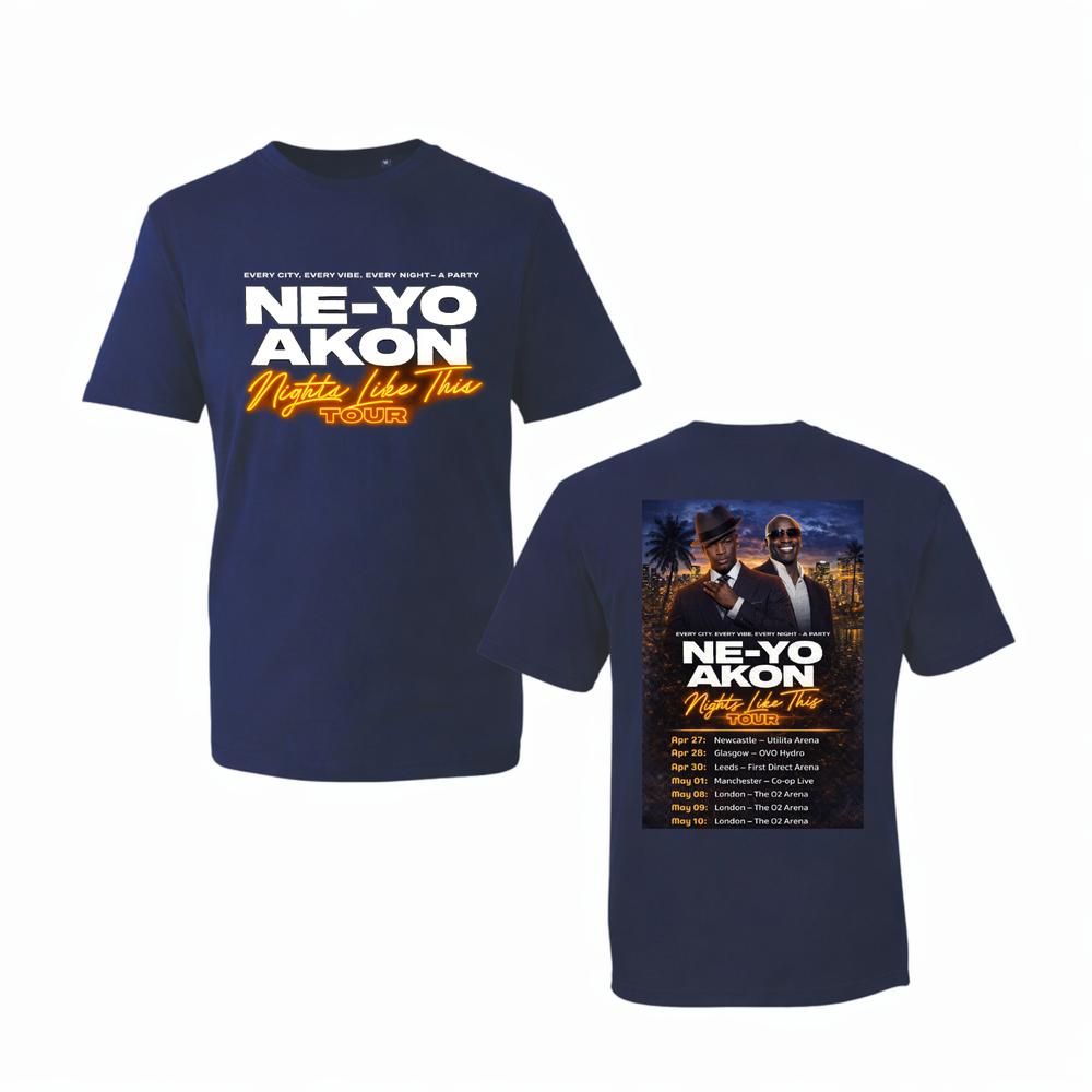 Night Like This Music Tour TShirt NeYo Akon Concert Unisex Adults Gift TTop S
