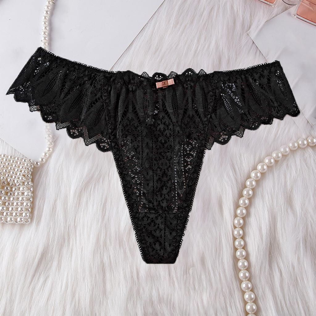 Women's Loose Casual Hollow Ice Silk Underwear, Low Waist Thong Low Waist Thong Thong