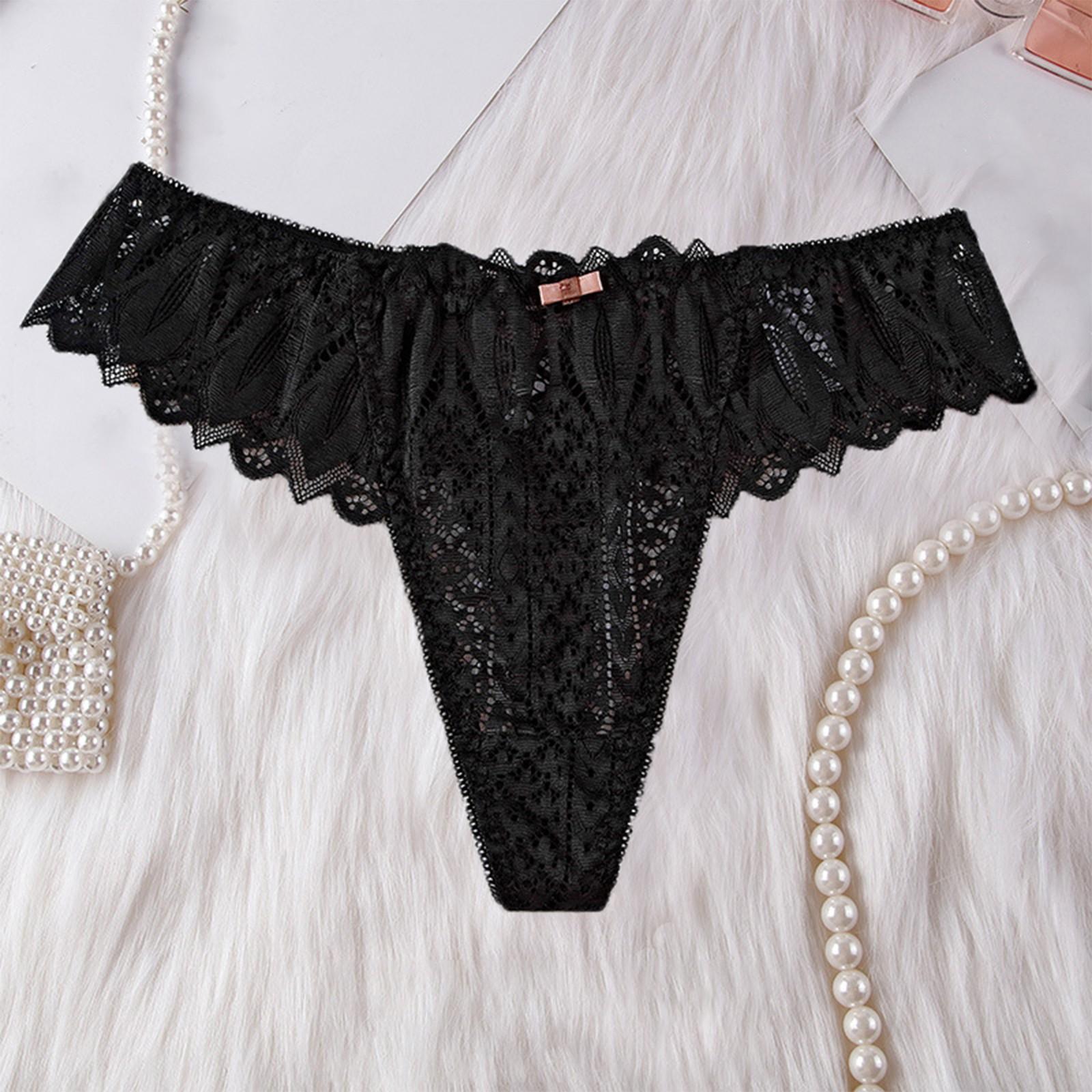 

Женское свободное повседневное нижнее белье Hollow Ice Silk, стринги с низкой талией, стринги с низкой талией XL чёрный