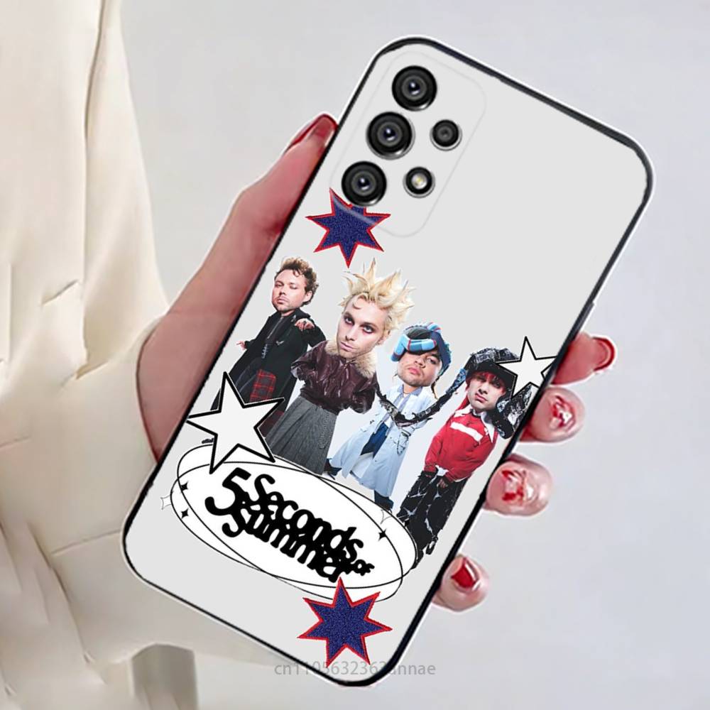 5 S-Seconds of S-Summers 5SOS Phone Case for Samsung Galaxy A73,23,53,33,14,24,13,72,22,52,32,54,A34 Soft Cover