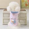 Spring Summer Dog Stripe Cartoon Lamb Lapel Shirt Cat Thin Vest Shirt Teddy Pet Dog Clothes