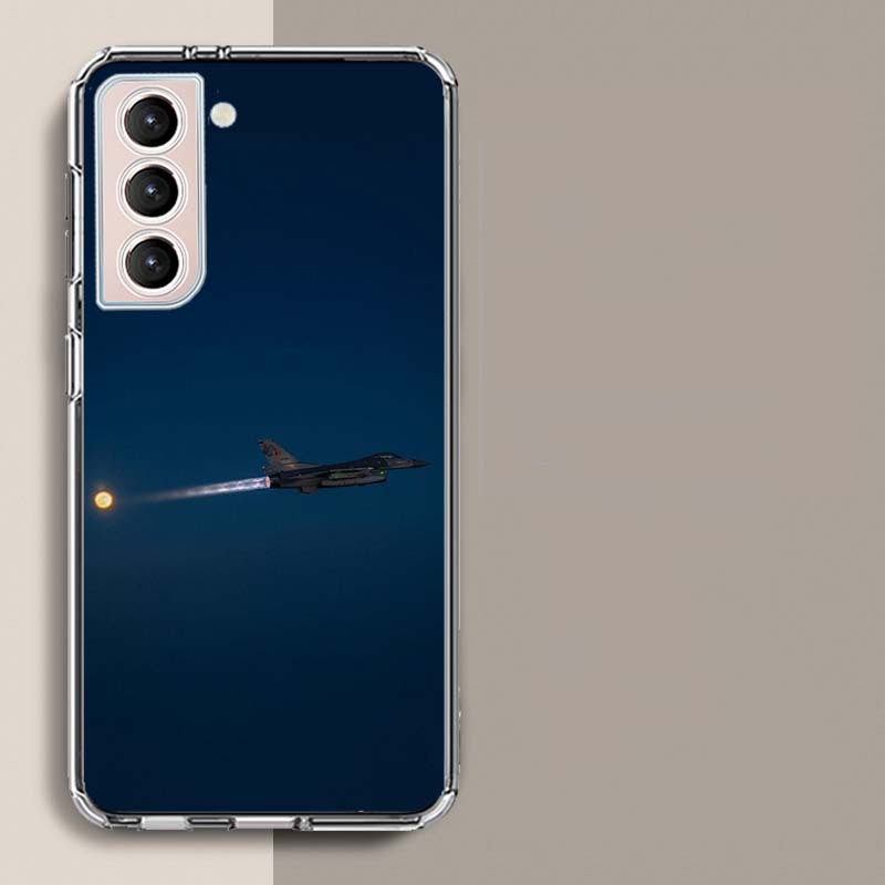 Black Sky Jet Fighter Phone Case For Samsung A17 A56 A36 A26 A16 A55 A35 A25 A15 A05S Galaxy A71 A51 A41 A31 A21S A70 A50 A40 A3