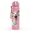 1PC Goat With Horn Funny Animal Print 750ml Color Plastic Sports Water Bottle Leakproof Flip Straw Lid Suitable for Sports Office Home Use