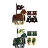 Military Building Blocks Medieval Solider Knights Accessories Shoulder Armor Model Vest Mount Flag Shield Horse Sword Bricks MOC