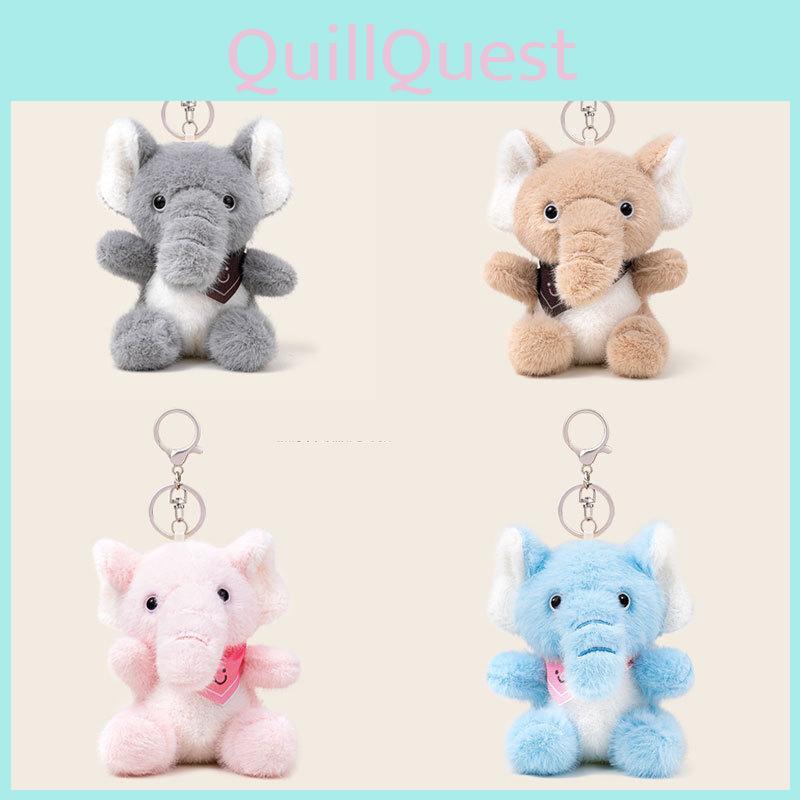 Plüsch Elefant Schlüsselanhänger mit Schal Kreativer Plüschtier Schlüsselanhänger für Kinder Geschenk