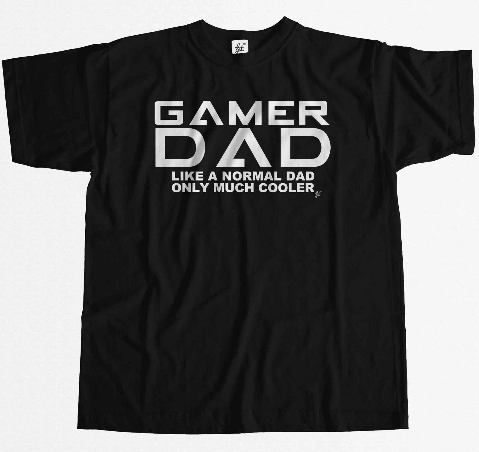 Gamer Dad Like A Normal Dad But Cooler Fathers Day Mens T-Shirt XL