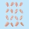 French Glitter Feather Almond-Shaped Nail Art Patches - European and American Simple Sweet Style.