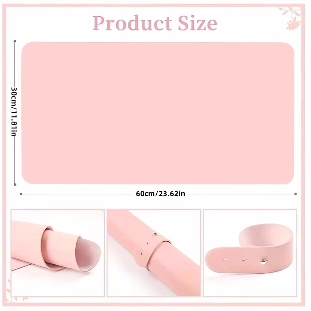 Nail Art Table Mat Foldable Hand Rest Pad For Nail Armrest Cushion Waterproof Scratch Dirt Resistant Leather Studio Desk Mat