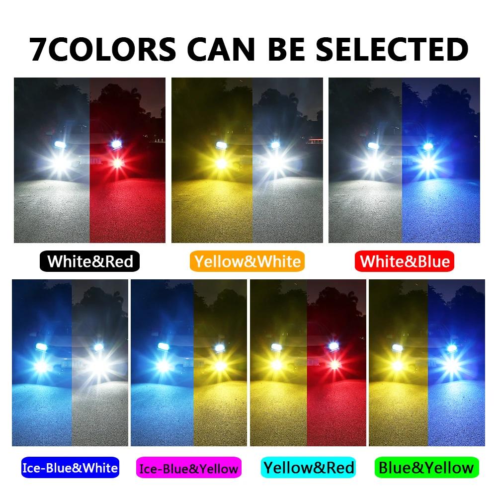 2PCS LED Car Fog Light Bulb White - 3030 Chip 12V, Fit H4 H7 H8 H11 9005 9006, Auto Driving Running Fog Lamp for Night Safety,