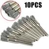 10Pcs Stainless Steel Wire Brushes Mold Cleaning 3mm Shank Remove Rust Polishing Brush Polishing Work Rotary